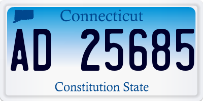 CT license plate AD25685