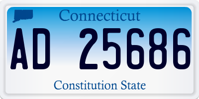 CT license plate AD25686