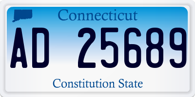 CT license plate AD25689