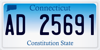 CT license plate AD25691