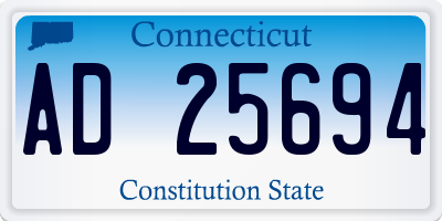 CT license plate AD25694