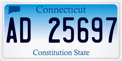 CT license plate AD25697