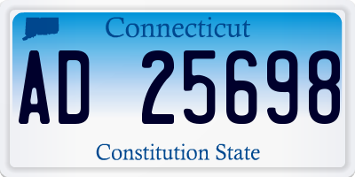 CT license plate AD25698