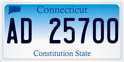 CT license plate AD25700