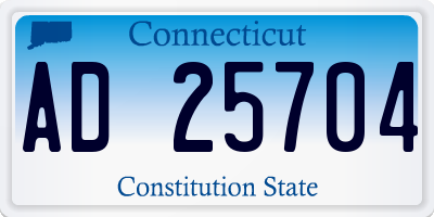 CT license plate AD25704