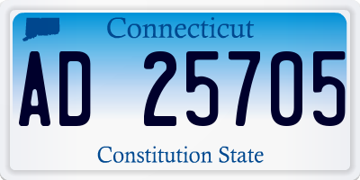 CT license plate AD25705