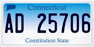 CT license plate AD25706