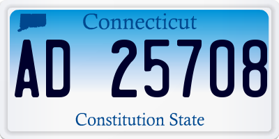 CT license plate AD25708
