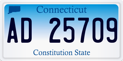 CT license plate AD25709