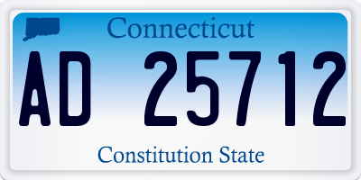 CT license plate AD25712