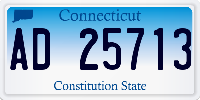 CT license plate AD25713