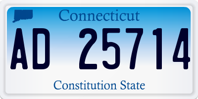 CT license plate AD25714