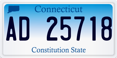 CT license plate AD25718
