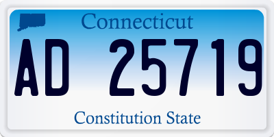 CT license plate AD25719