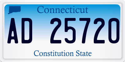 CT license plate AD25720