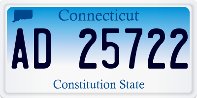 CT license plate AD25722