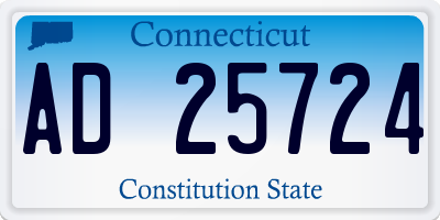 CT license plate AD25724