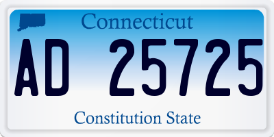 CT license plate AD25725