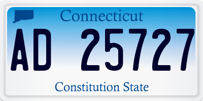 CT license plate AD25727