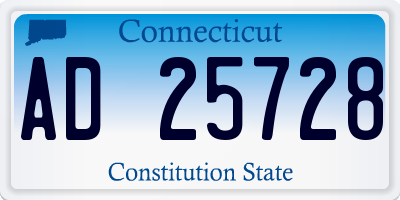 CT license plate AD25728