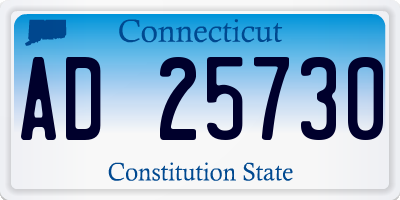 CT license plate AD25730