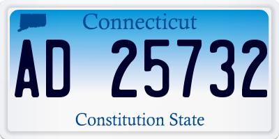 CT license plate AD25732