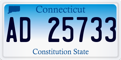 CT license plate AD25733