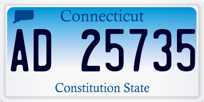 CT license plate AD25735