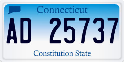 CT license plate AD25737