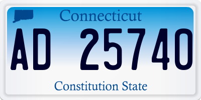 CT license plate AD25740