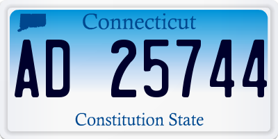 CT license plate AD25744