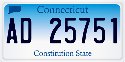 CT license plate AD25751