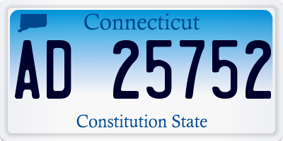 CT license plate AD25752