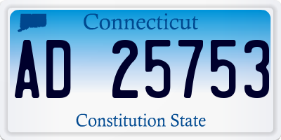 CT license plate AD25753