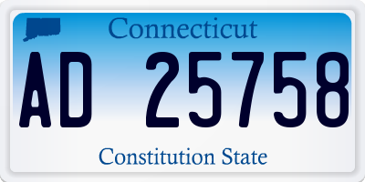 CT license plate AD25758