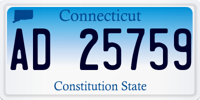 CT license plate AD25759