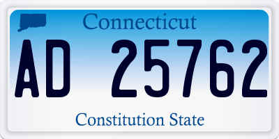 CT license plate AD25762