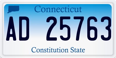 CT license plate AD25763