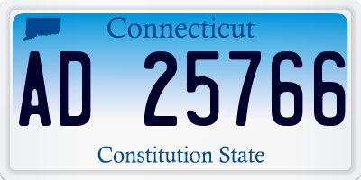 CT license plate AD25766