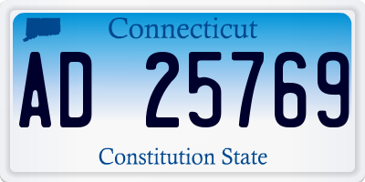CT license plate AD25769