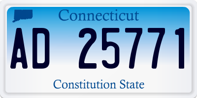 CT license plate AD25771