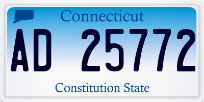 CT license plate AD25772