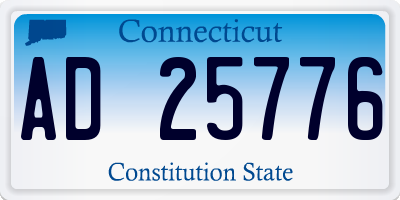 CT license plate AD25776