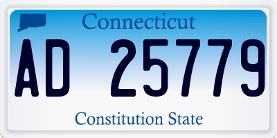 CT license plate AD25779