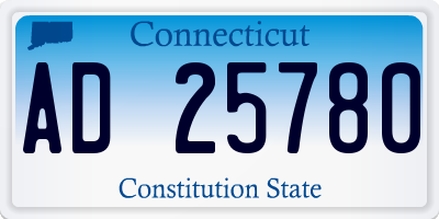 CT license plate AD25780