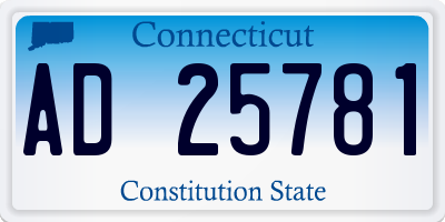 CT license plate AD25781