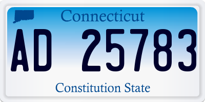 CT license plate AD25783