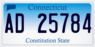 CT license plate AD25784