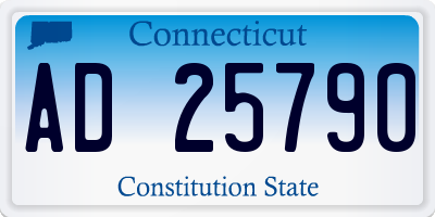CT license plate AD25790