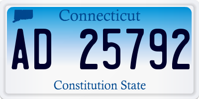CT license plate AD25792